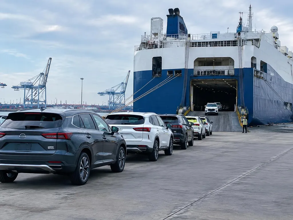 Vehicle loading operation at a freight terminal